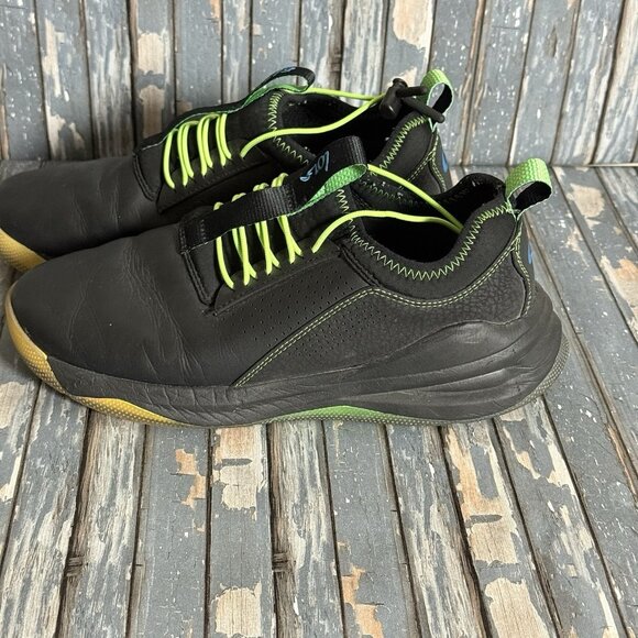 Clove Shoes Womens 7 Black Neon Green Comfort Nursing Work Hospital Sneakers - Picture 5 of 8